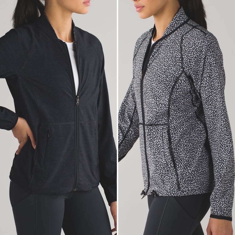 Lululemon Real Quick Miss Mosaic Black / Heathered Texture Printed Deep Coal